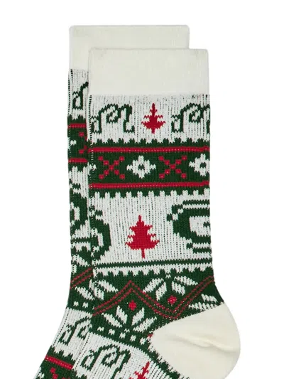 Malbon Golf Douglas Fair Isle Pattern Socks In Multi