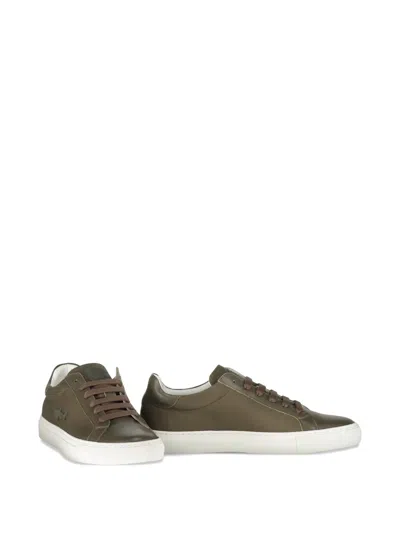 Paul & Shark Lace-up Sneakers In Green