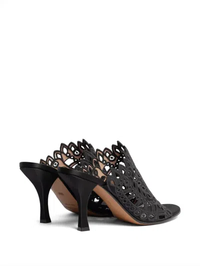 Alberta Ferretti Cut-out Sandals In Black