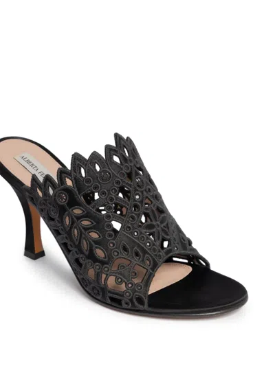 Alberta Ferretti Cut-out Sandals In Black