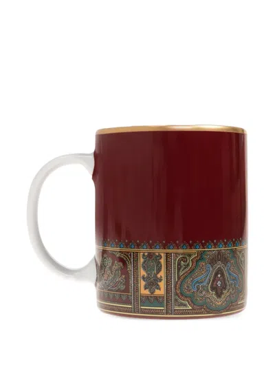 Etro Home Paisley Trim Mug In Red