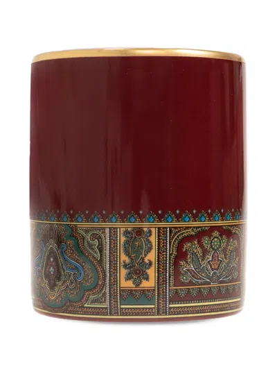 Etro Home Paisley Trim Mug In Red