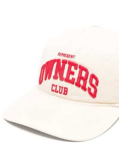 Represent Embroidered Baseball Cap In Gold