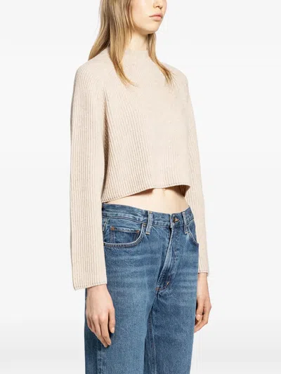 Max Mara Fisherman Ribbed-knit Pullover In Neutral