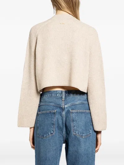 Max Mara Fisherman Ribbed-knit Pullover In Neutral