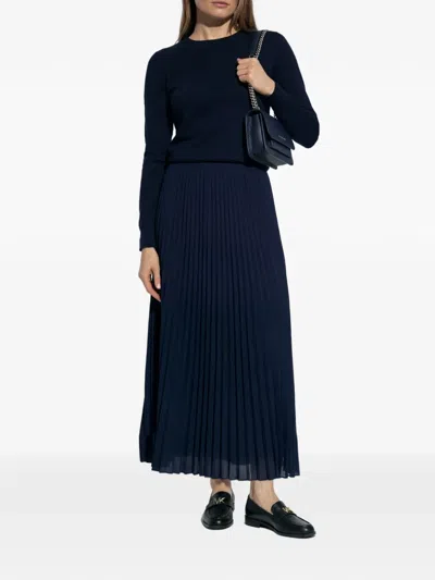 Michael Michael Kors Pleated Skirt In Blue