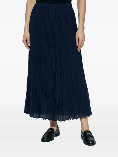 Michael Michael Kors Pleated Skirt In Blue