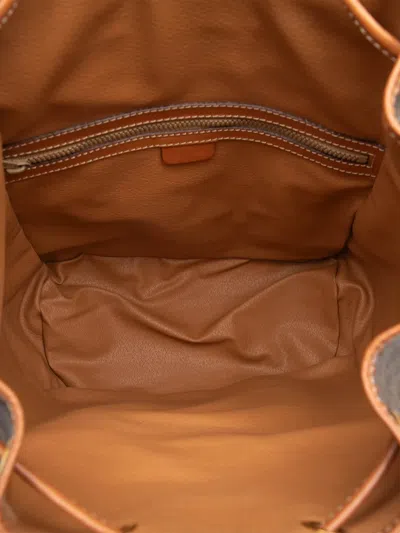 Pre-owned Celine 2009 Macadam Coated Canvas Backpack In Brown