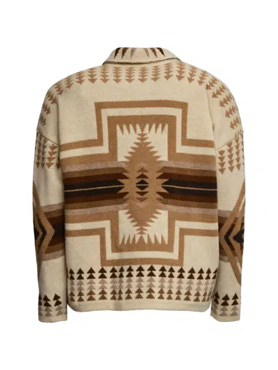 Rakkì Buttoned Geometric-print Cardigan In Multi