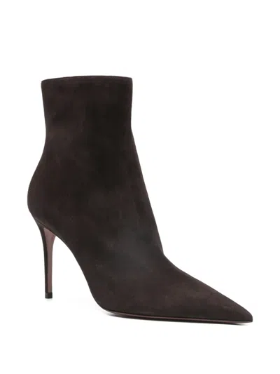 Paris Texas Vera 85 Suede Ankle Boots In Brown