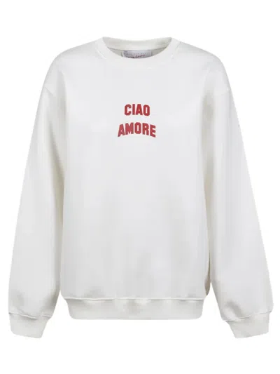 Giada Benincasa Crew-neck Sweatshirt In White