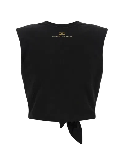 Elisabetta Franchi Knot-detail Tank Top In Black