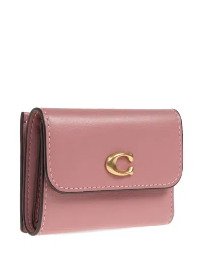 Coach Logo Wallet In Pink