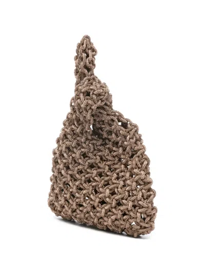 Hibourama Niky Knotted Clutch Bag In Red