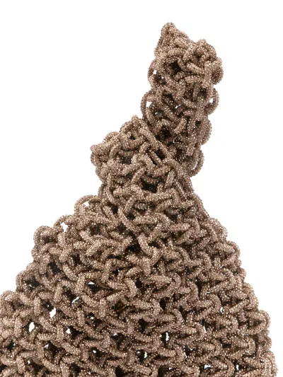 Hibourama Niky Knotted Clutch Bag In Red