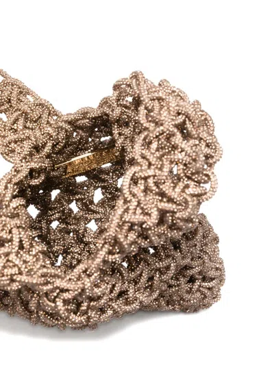 Hibourama Niky Knotted Clutch Bag In Red