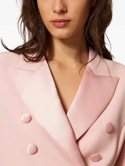Twinset Double-breasted Blazer In Pink