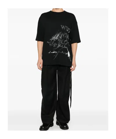 Ann Demeulemeester Printed T-shirt In Black