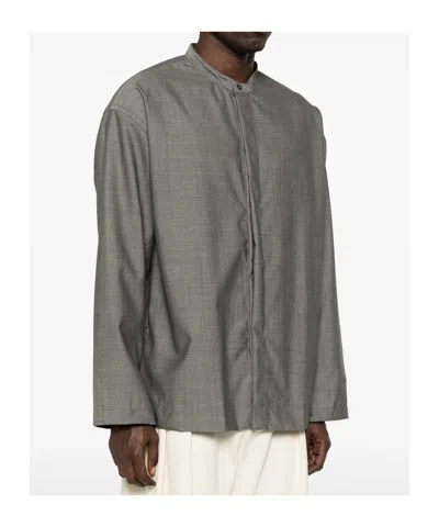 Studio Nicholson Long-sleeved Shirt In Gray