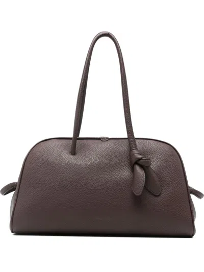Jacquemus Le Turismo Shoulder Bag Knotted Detail Leather In Brown