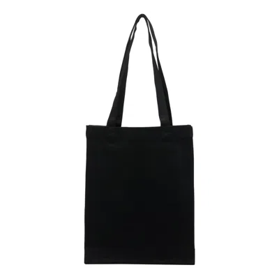 Apc A.p.c. Black Canvas Lou Shopping Bag In Pink