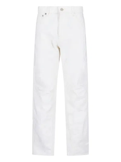 Coperni Straight Leg Logo Plaque Pants In Neutral