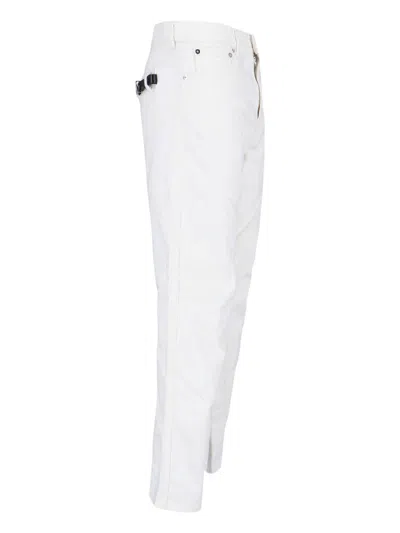 Coperni Straight Leg Logo Plaque Pants In Neutral