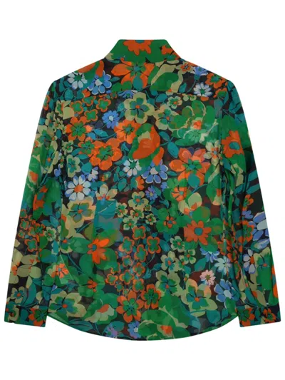Celine Silk Shirt In Multi