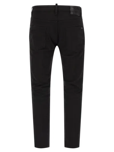 Dsquared2 Sleek Black Jeans With Comfortable Stretch Fabric And Modern Fit In Black