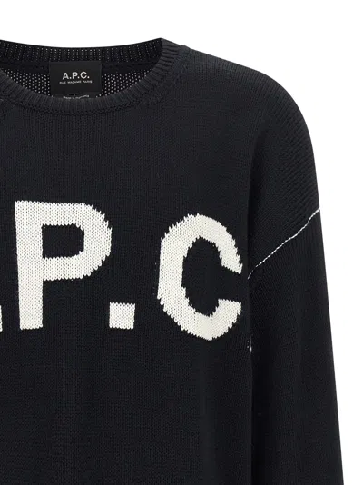 Apc Logo-lettering Sweater In Black