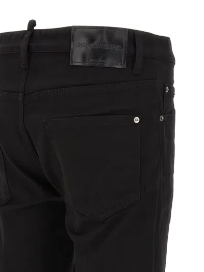 Dsquared2 Sleek Black Jeans With Comfortable Stretch Fabric And Modern Fit In Black