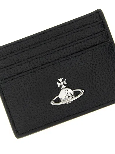 Vivienne Westwood Orb Logo Card Holder In Black