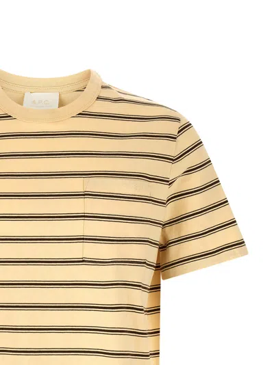 Apc A. P.c. Striped T-shirt In Brown