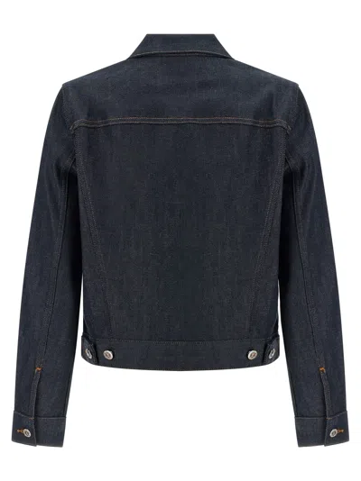 Apc Denim Dion Jacket Chest Pockets Tabs In Blue