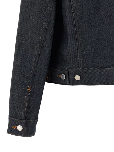 Apc Denim Dion Jacket Chest Pockets Tabs In Blue