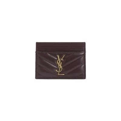 Saint Laurent Ysl Card Case In Pattern