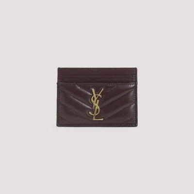Saint Laurent Ysl Card Case In Pattern