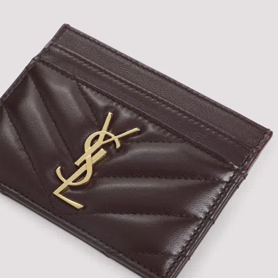 Saint Laurent Ysl Card Case In Pattern