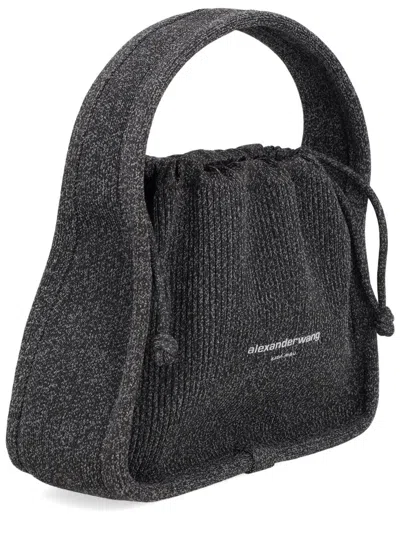 Alexander Wang Drawstring Top-handle Shoulder Bag In Black