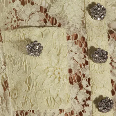 Self-portrait Self Portrait Short Dress With Embellishment In Yellow