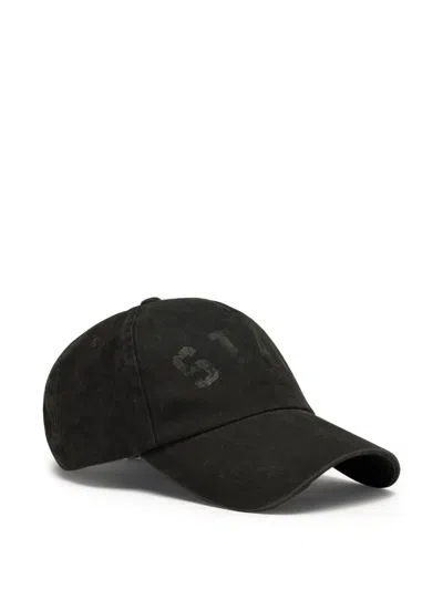 Golden Goose Logo Baseball Cap In Black