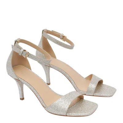 Michael Michael Kors Jaida Glitter Sandals In Silver
