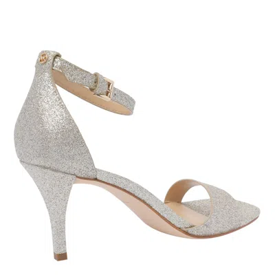 Michael Michael Kors Jaida Glitter Sandals In Silver