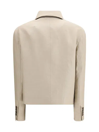 Brunello Cucinelli Women Linen Jacket In Neutral