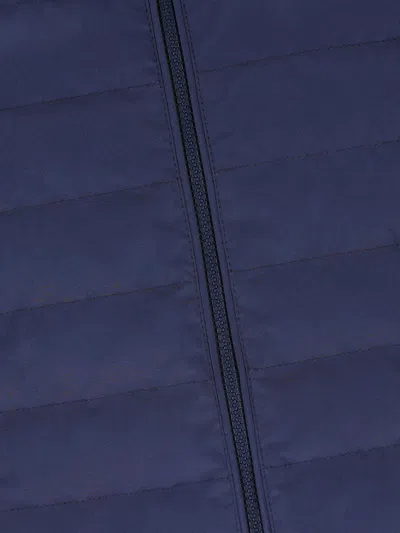 Brunello Cucinelli High Neck Quilted Sleeveless Down Vest In Blue