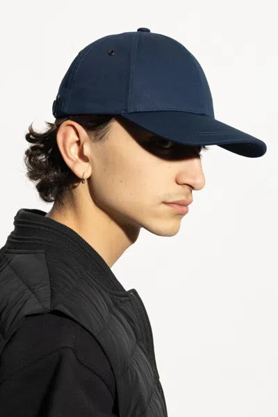 Paul Smith Zebra Logo Organic Cotton Cap In Blue