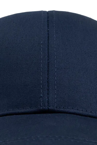 Paul Smith Zebra Logo Organic Cotton Cap In Blue