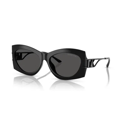 Michael Kors Navarra Grey Irregular Ladies Sunglasses Mk2235u 300587 57 In Black