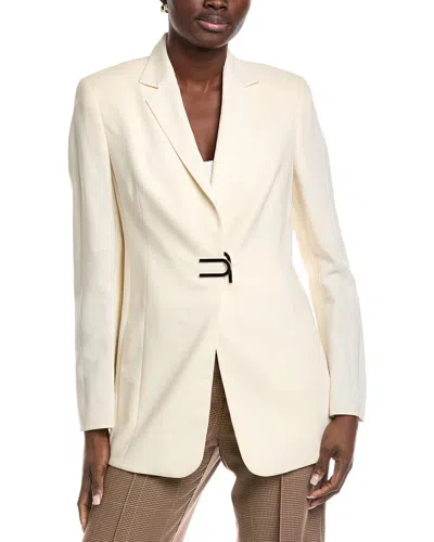 Akris Alpha Wool Blazer In White