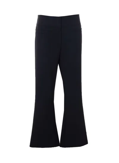 Courrèges Heritage Cropped Bootcut Pants In Black